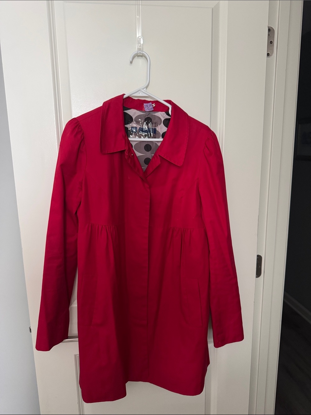 BB Dakota Red Collared Tunic Coat